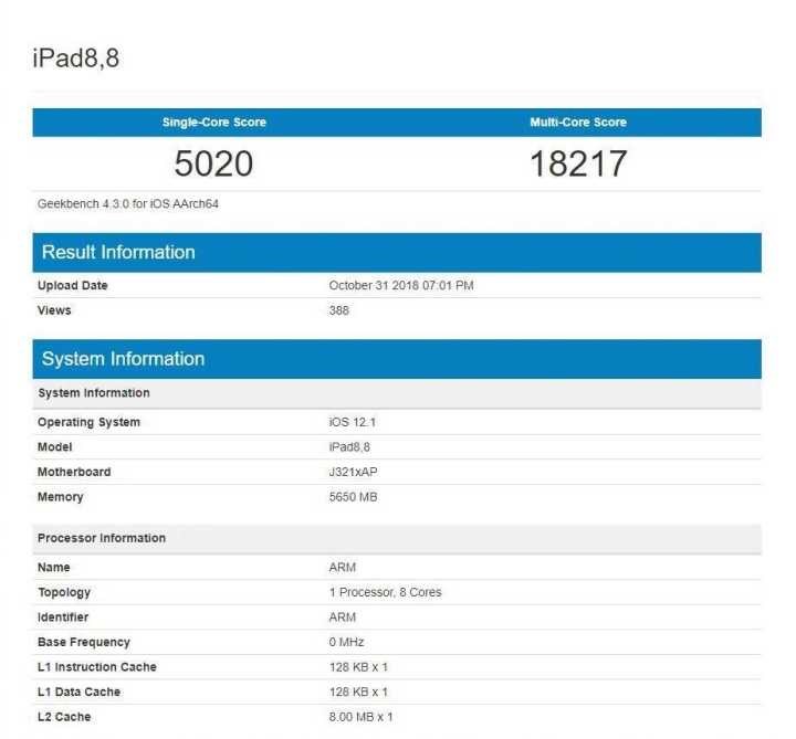 苹果新iPad Pro 6GB内存版跑分曝光：A12X强上加强